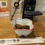 鳥益 - ホッピーセット(黒)＋お通し