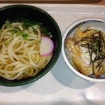 竹本水産 - うどん＆カツ丼　605円(税込)