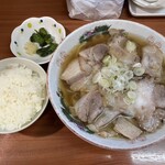 こばやし - 限定のちゃん系らーめん、ライス付き