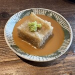 浅草 更科天狐 - お通し　揚げそばがき