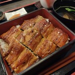 うなぎ川はら - うな重鰻5切れ茶碗蒸し鰻のが肝吸いが付いて美味しい