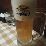 東京カフェレストラン フレスカ - ハッピーアワーの生ビール