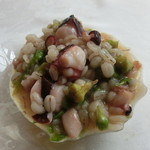 ウシマル - 真蛸、蕗の薹のオリゾット大麦のリゾット