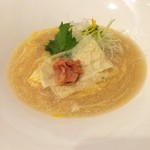 太閤うどん - 週替わり　湯葉と明太子の餡かけうどん