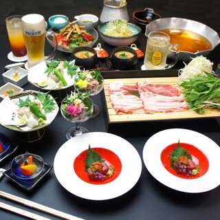【新緑コース】雲丹や常陸牛、旬魚料理を盛り込んだ贅沢尽くし。