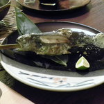 渋・辰野館 - 夕飯（岩魚塩焼き）