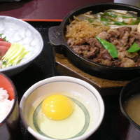 荒井屋 万國橋店 - 牛鍋定食（さしみ付き）