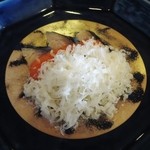 鯖のなれ鮓 トマトソースとカチョカバロ