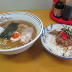 ラーメン家 三八 - シャモロックラーメン＋パイカ丼