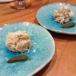 馳走屋河の - 蟹！自家製マヨタル和え　2015.02