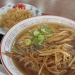 万福食堂 - 料理写真:もやし中華＋半チャーハン