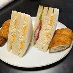 シモン - 料理写真:サンドウィッチ✖2、揚げパン