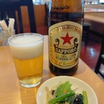 中国料理ドラゴン - そして、もちろん飲む♪暑い日だったから冷やし中華が食べたくて行ったのに、まだやってなかった涙。なので麺類を食べずに退散笑
