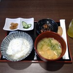 ふくいのこめとだし まるしん - 鯖のへしこ定食