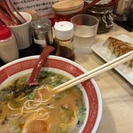 博多ラーメン にこいち - ねぎたまラーメン、ギョウザ