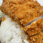 とんかつ檍のカレー屋 いっぺこっぺ - ロースかつカレーのアップ