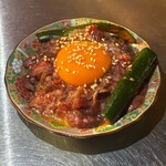 もみだれ焼肉獅子楼 - 常陸牛炙りユッケ