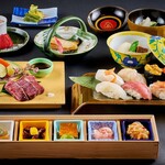 竹葉新葉亭 - 料理写真:【寿司＆和牛会席】函館の旬と和牛に酔いしれる贅沢ご褒美会席