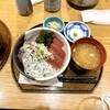 かき氷 ベタナギ - 釜揚げしらすマグロあじ3色丼