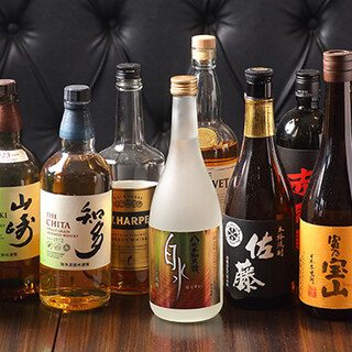 焼酎・ウィスキーは各12種類以上！単品飲み放題もおすすめ