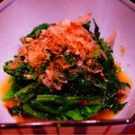 とり喜 - お口直しのほうれん草