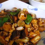 福香門 - 「鶏肉とイカのブラックビーンズ炒め」