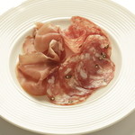 ロハス銀座 - 生ハム　サラミの盛り合わせ