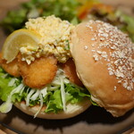 道後の町屋 - 鯛カツバーガーセット