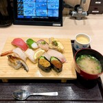 魚寅 - 料理写真:プレミアム厳選握りセット　1958円