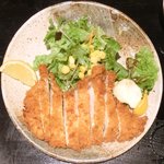 赤坂 ぽん輔 - 鳥取県産大山鶏カツ定食(ムネ肉) 500円