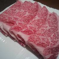 三田ばさら 本店 - トマトすきやきの霜降り肉