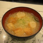 廻る富山湾 すし玉 - お味噌汁（麩）