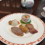 赤坂璃宮 - 焼き物入り前菜三種盛り合わせ