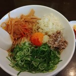 来来亭 - 料理写真:まぜそばＲ+辛モヤシ