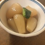 大黒家天麩羅 - 単品のらっきょう。