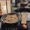 秋田長屋酒場 - お通し、白ぶどうサワー