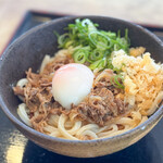 讃岐製麺 - 料理写真:月見肉ぶっかけうどん 冷 大☆