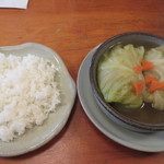 キッチン・オバサン - 大きなロールキャベツが２つ　ライス少なめ