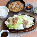 満天食堂 - 【期間限定】満天風スタミナ鉄板回鍋肉定食