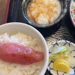 食堂 たしろ - お刺し身定食＋明太子