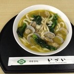 そば処 いづい - あさりと菜の花のスープうどん