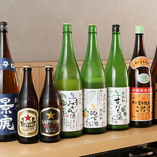 選べる飲み放題で楽しむ豊富なドリンク★こだわりの日本酒も