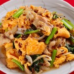 中国料理 百楽 - 豚肉とヤーサイの玉子炒め