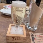 大衆ビストロ ジル - 売りのスパークリングは溢れて