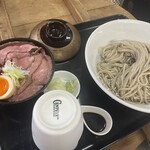 そば善 - 昆布水蕎麦仙台牛ミニローストビーフ丼