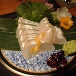 おやじダイニング - 昆布〆平目造り（５８０円）