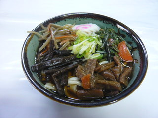 Nekko Shokudou - 山菜うどん・そば【いもがら、きゃらぶき、きんぴら、わらび）入り　￥６００