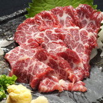 The best! Marbled horse meat sashimi