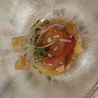 礼華　青鸞居 - 真鯛とトマト、アボカドのカルパッチョ風？