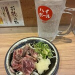 立ち呑み 庶民 - チューハイプレーンと牛タタキ